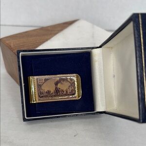 1944 USPS 3 Cent Metal Money Clip Transcontinental Railroad Lot M9
